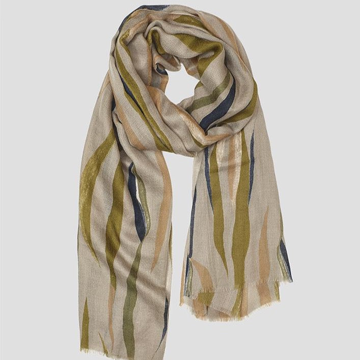 Leaves Cashmere Scarf