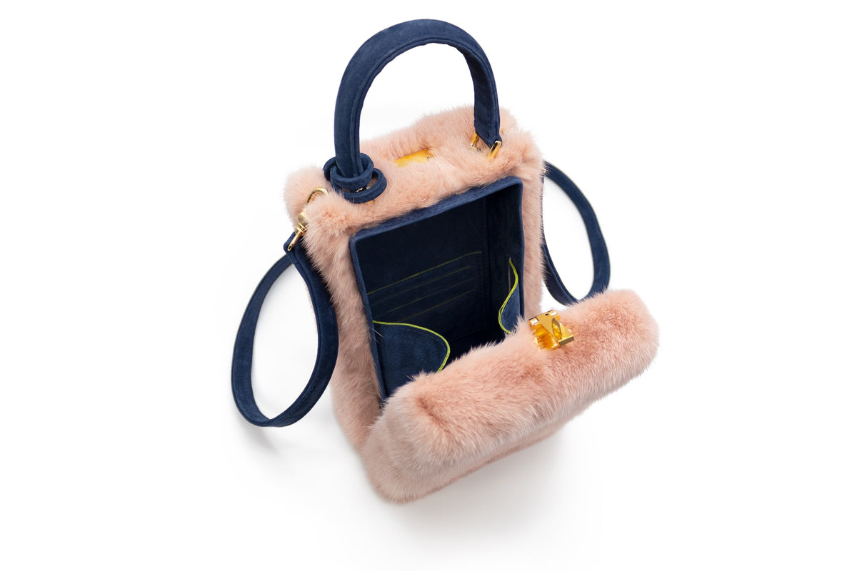 Her Blush Mink and Navy Handbag